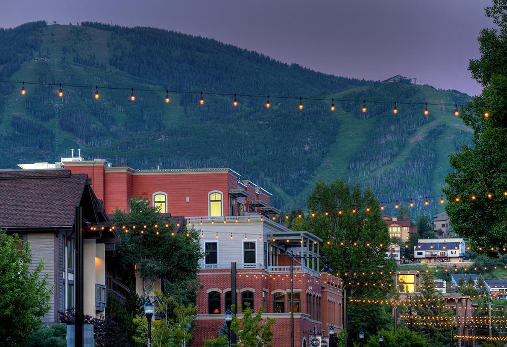 Downtown Steamboat at dusk